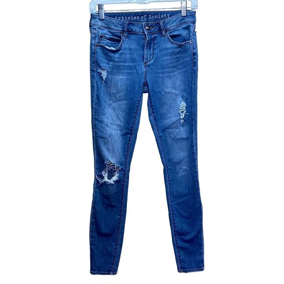 Articles of Society Distressed Skinny Jeans Size 26 - Picture 1 of 9